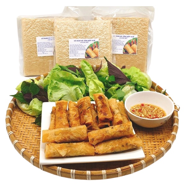 Vỏ ram hà tĩnh loại đặc biệt hút chân không khoảng 50 lá bánh ram làm chả giò vỏ nem rán vỏ chả ram gói sủi cảo chiênhi