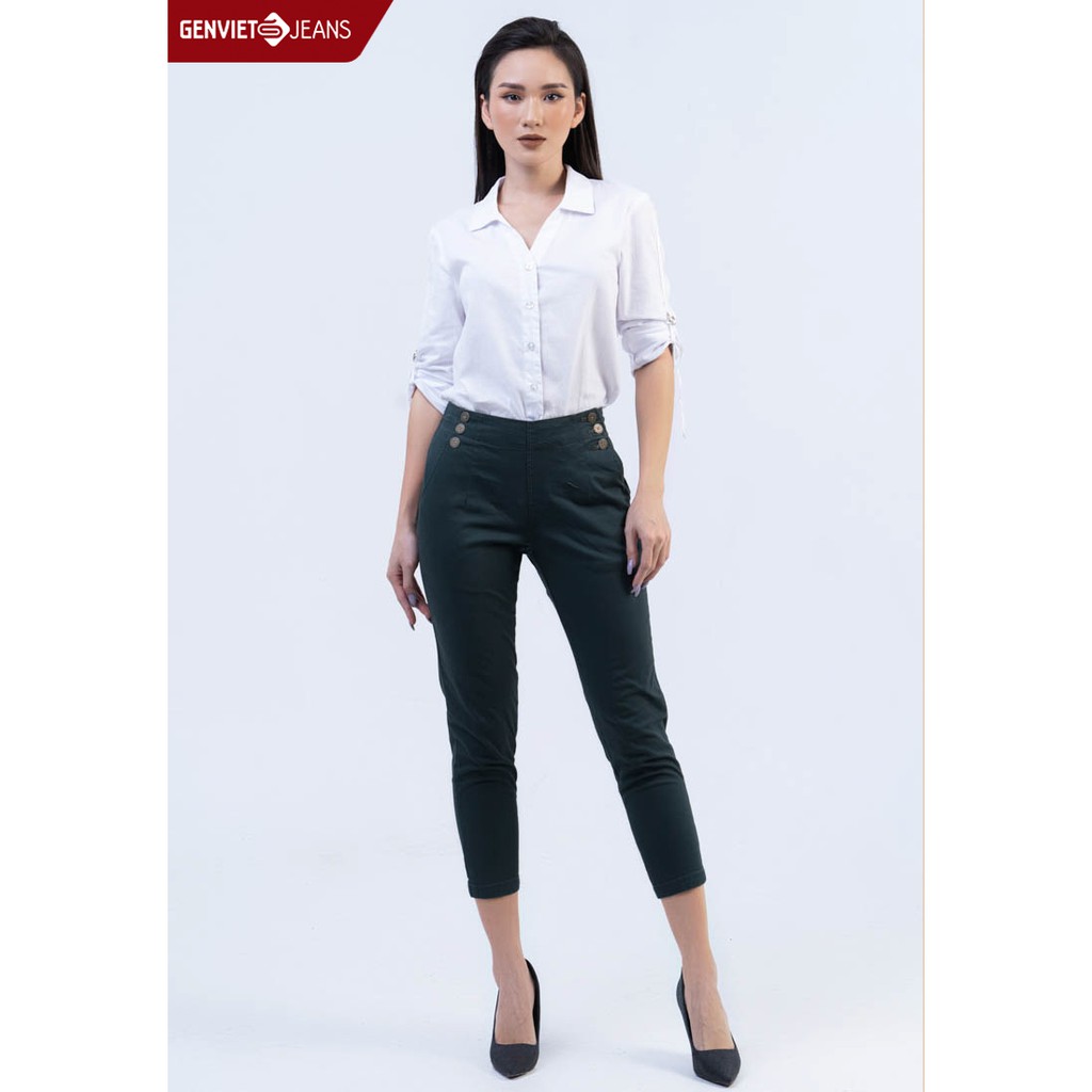 [Mã WABRLOW5 giảm 15% đơn 300K] Quần dài Kaki Nữ DQ106K516 GENVIET JEANS | BigBuy360 - bigbuy360.vn