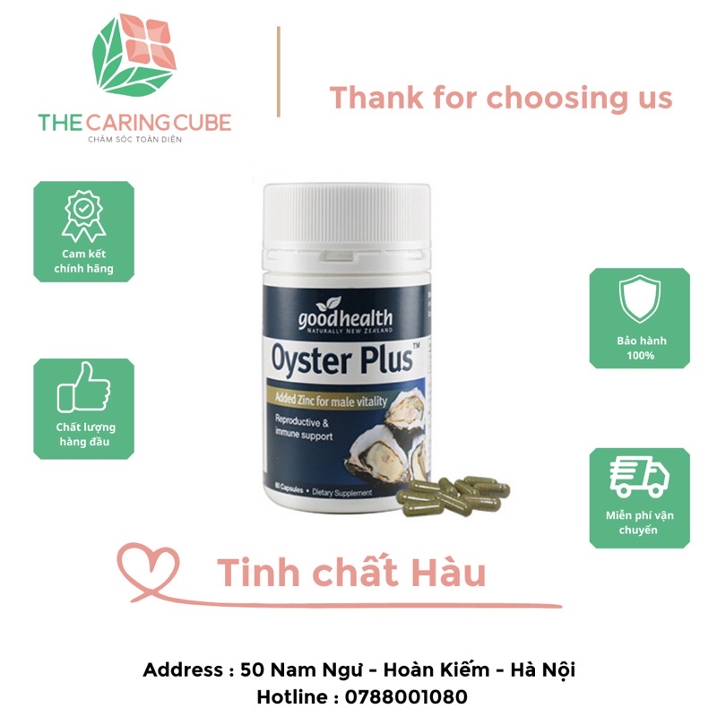 Tinh chất hàu Oyster Plus Zinc Goodhealth tăng cường sinh lý cho nam giới - The Caring Cube