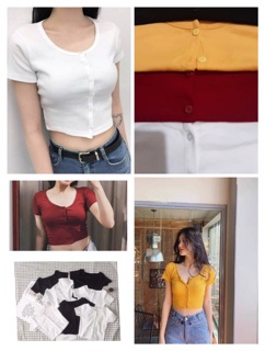 ÁO CROPTOP BODY CÓ NÚT BỌC
