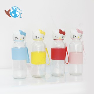BÌNH NƯỚC THỦY TINH HELLO KITTY 300ML