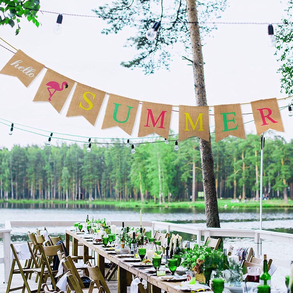 Dây Treo Trang Trí Hình Chim Hồng Hạc Phong Cách Hawaiian