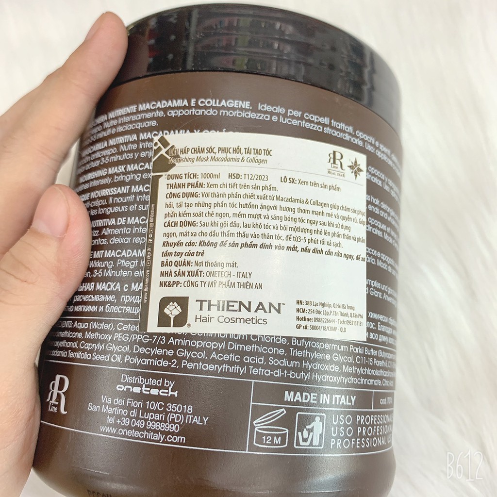 HẤP DẦU PHỤC HỒI &amp; TÁI TẠO TÓC MACADAMIA COLLAGEN STAR 1000ML