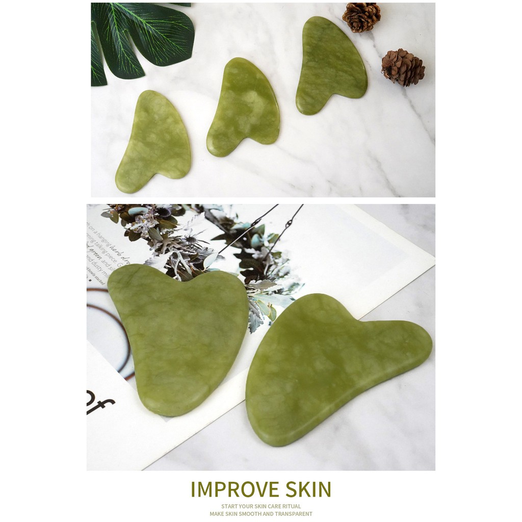 Chăm sóc da mặt Gua Sha Dụng cụ massage Natural Xiuyan Jade Guasha Ban Scraping SPA Châm cứu Massage cổ mắt Chăm sóc sức khỏe cơ thể