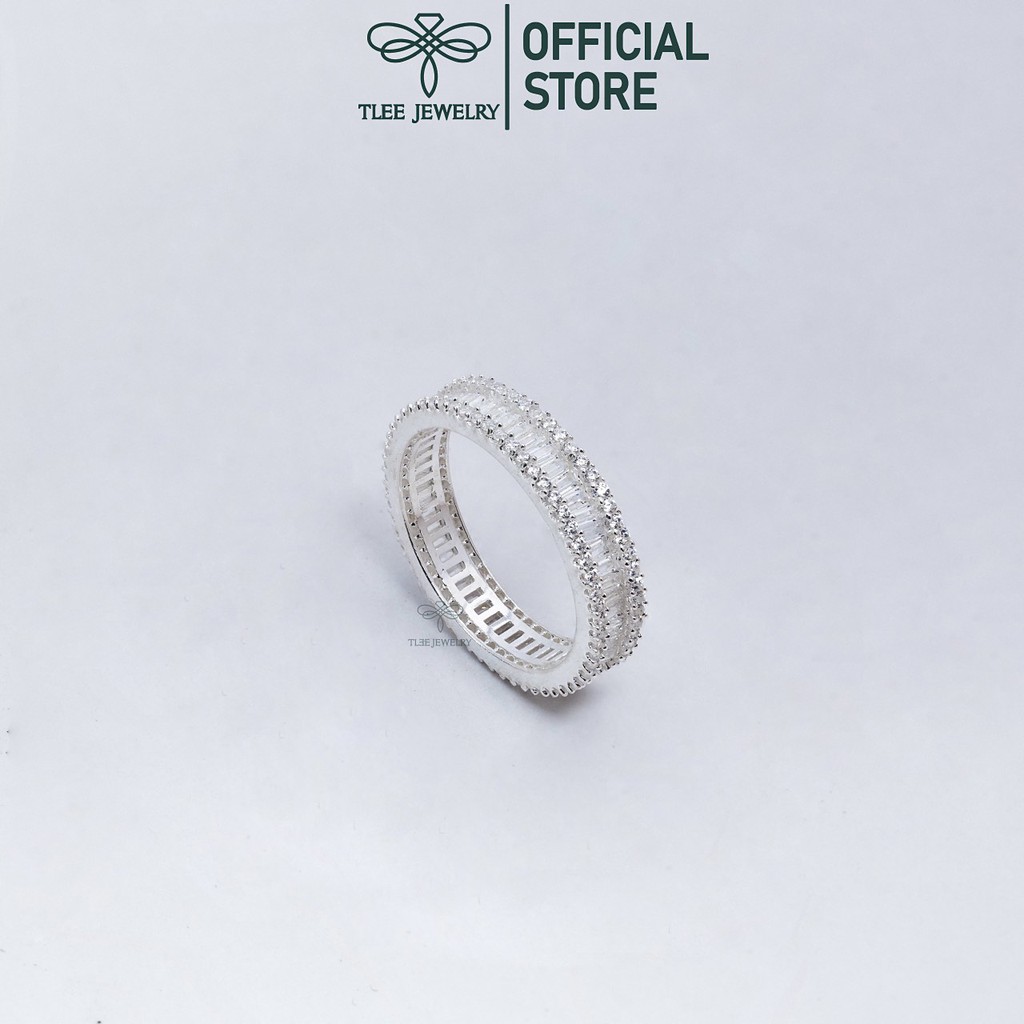 Nhẫn bạc Tlee, Nhẫn nạm đá mẫu hộp cao cấp - TleeJewelry