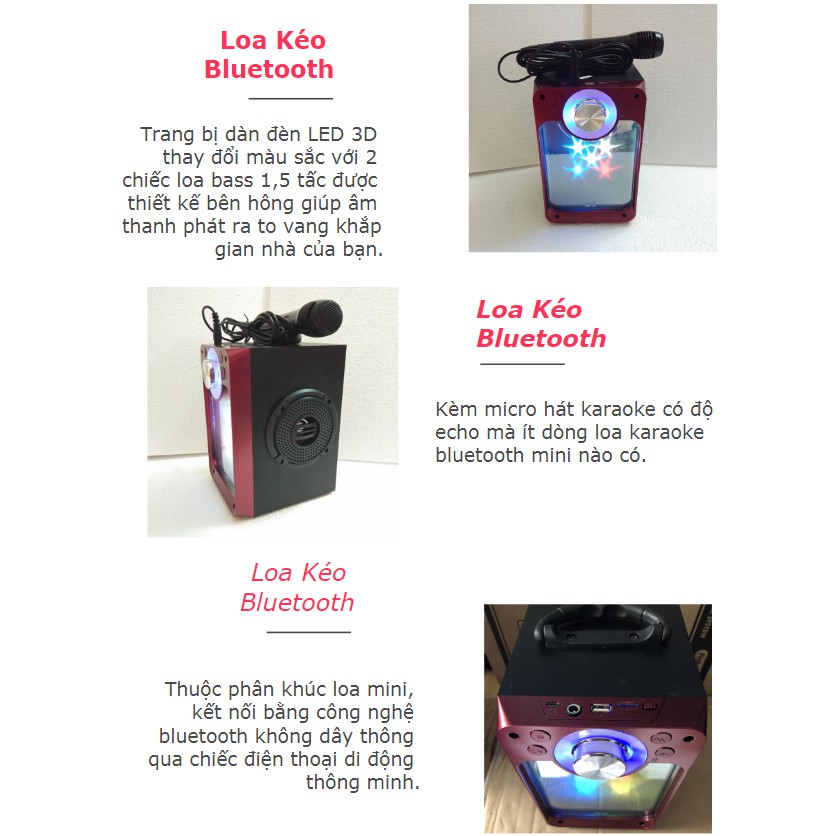 Loa Karaoke Bluetooth MN03 – Hát Rung Echo siêu hay – Có Remote điều khiển – Tặng kèm Micro