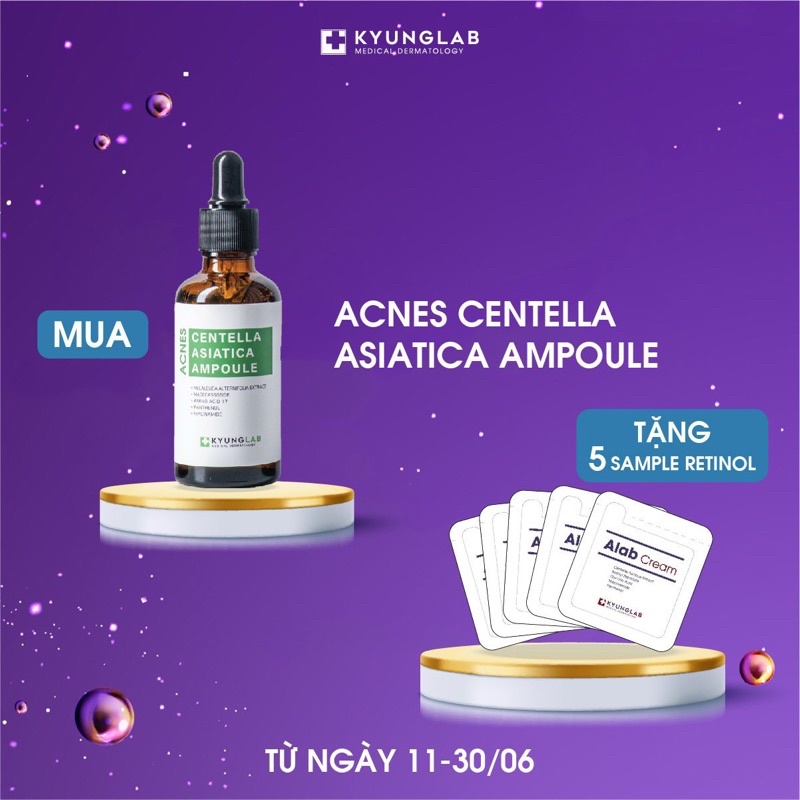 Tinh chất serum giảm mụn, ngừa mụn KYUNG LAB ACNES CENTELLA ASIATICA AMPOULE 50m