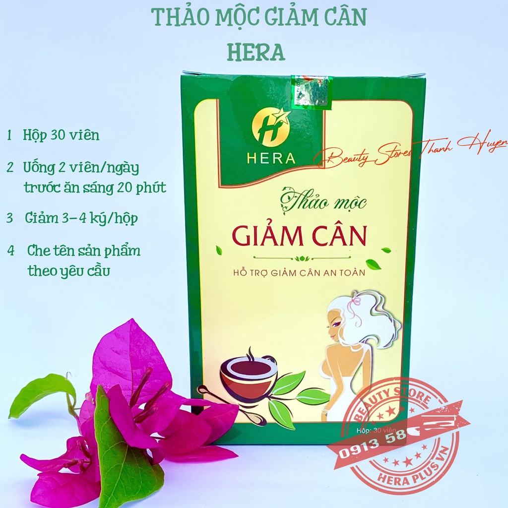 Hera Plus thảo mộc Giảm Cân nhanh giảm cân cấp tốc an toàn (hộp 30 viên)