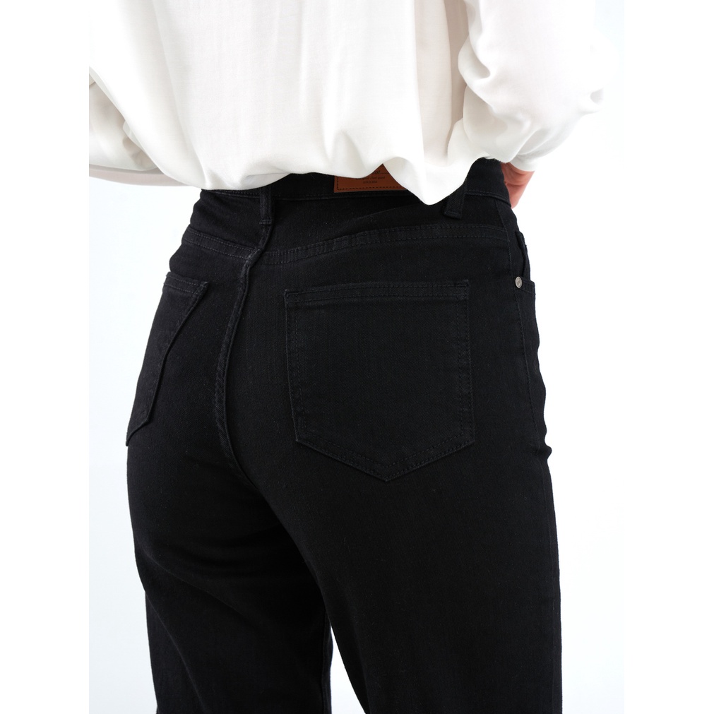 Quần jean nữ chính hãng YODY gấu tua rua dáng boy co giãn tốt - QJN4018