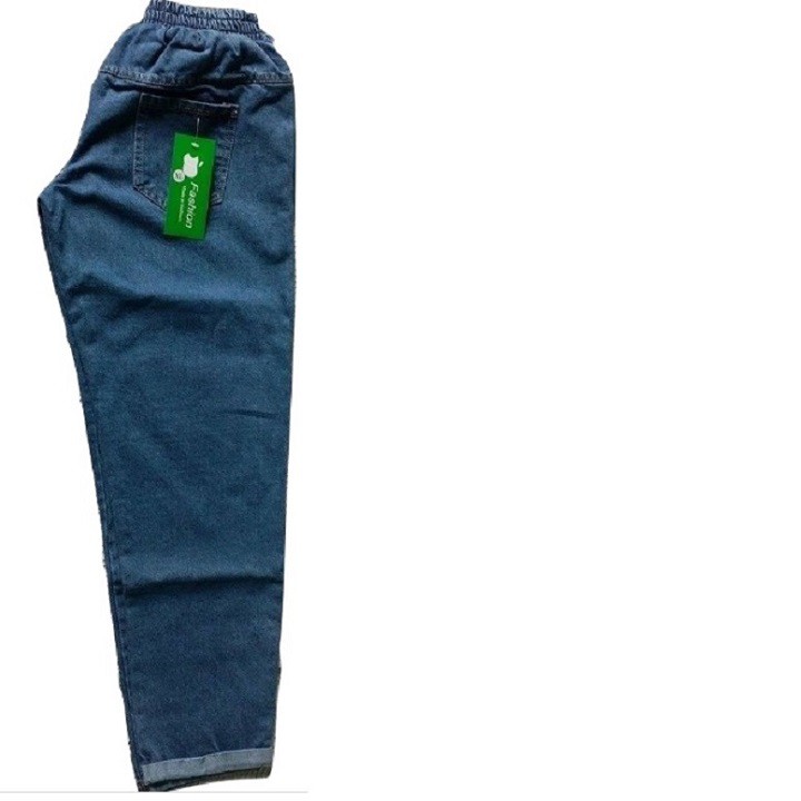 QUẦN BAGGY JEANS TRƠN, LƯNG THUN