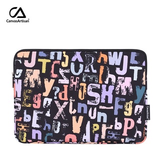 CanvasArtisan Túi đựng máy tính xách tay in chữ nhiều màu chống nước cho Matebook Air Pro 11 / 12 / 13 / 14 / 15 Inch