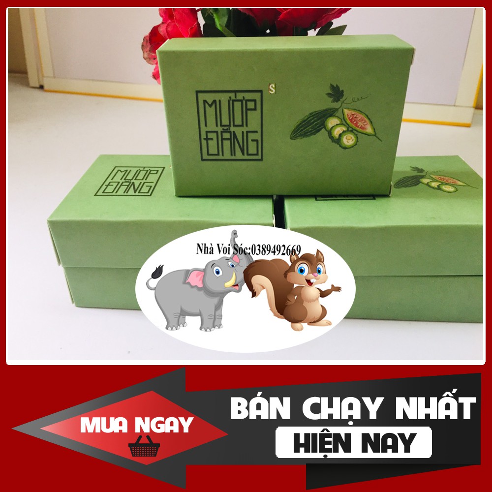 [Chính hãng] Xà Phòng Xà bông Mướp Đắng Organic sạch mát da, sát khuẩn, ngừa mụn lưng, rôm sảy mề đay dạng sáp (100gr) 