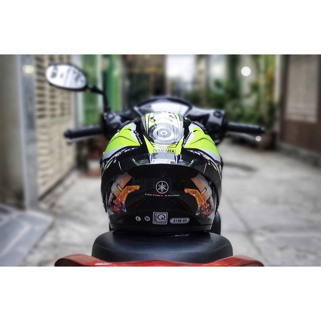 Mũ Fullface tem Yamaha GP siêu đẹp, TẶNG ĐUÔI GIÓ VÀ TÚI ĐỰNG NÓN, BẢO HÀNH 12 THÁNG