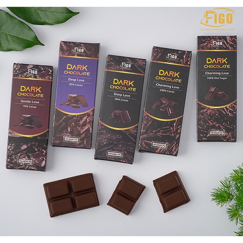 [Chính hãng] Bar 20gr- Dark Chocolate 85% Cacao, Socola đen đắng 85% Cacao Figo, ăn Giảm cân, KETO, DAS, Tiểu đường