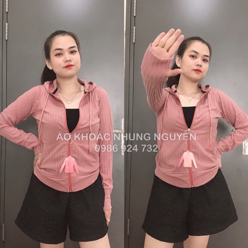 Áo khoác nữ chống nắng thun gân, co giãn, mát lạnh, 6 túi khóa kéo NT CLoset - AK015