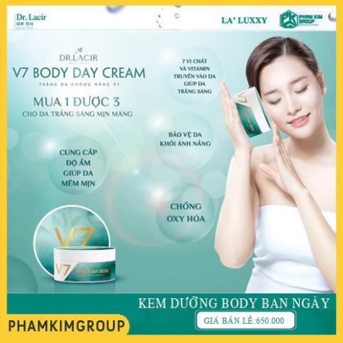[tặng 1 nạ thủy tinh] Kem Dưỡng Body Ban Ngày V7 Dr.Lacir - V7 BODY DAY CREAM