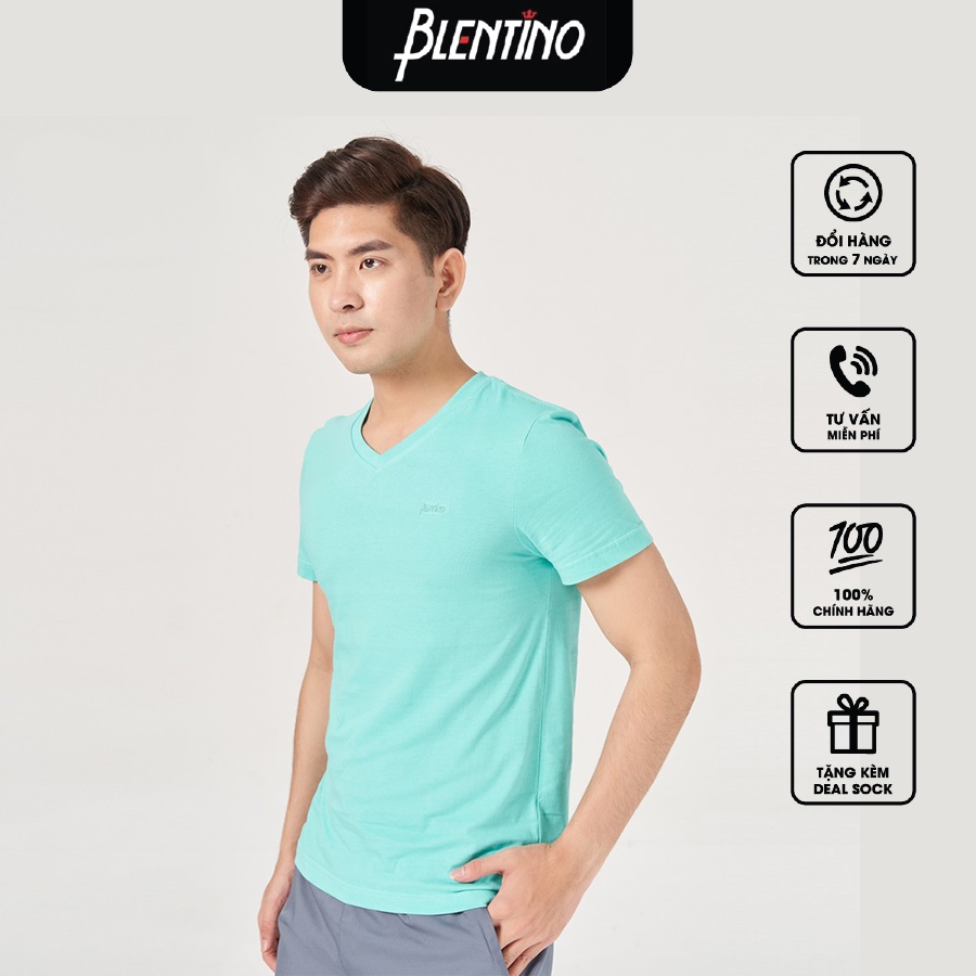 Áo thu nam tay ngắn thương hiệu Blentino , Chất liệu cotton slup TS06 (2)