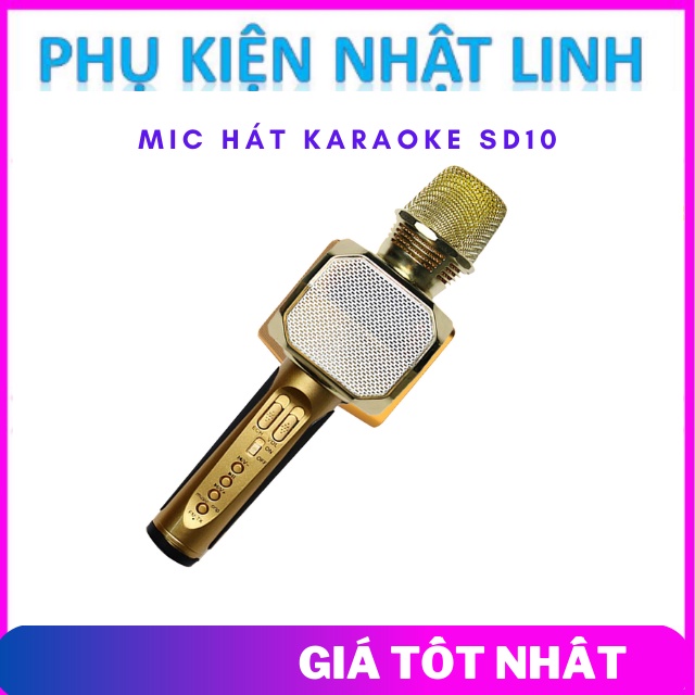 Mic Karaoke Bluetooth Magic SDRD SD10 hàng loại 1 âm thanh To Chuẩn-Phụ Kiện Nhật Linh