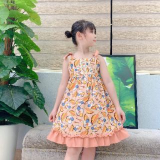 Váy lụa / Free ship 50k / Váy lụa hàn 2 dây siêu xinh cho bé gái