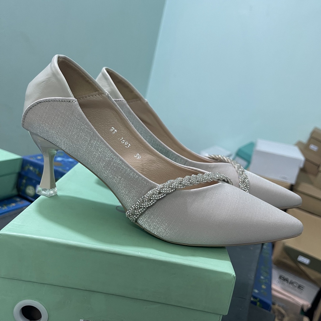 giày cao gót khảm đá sang chảnh 1693