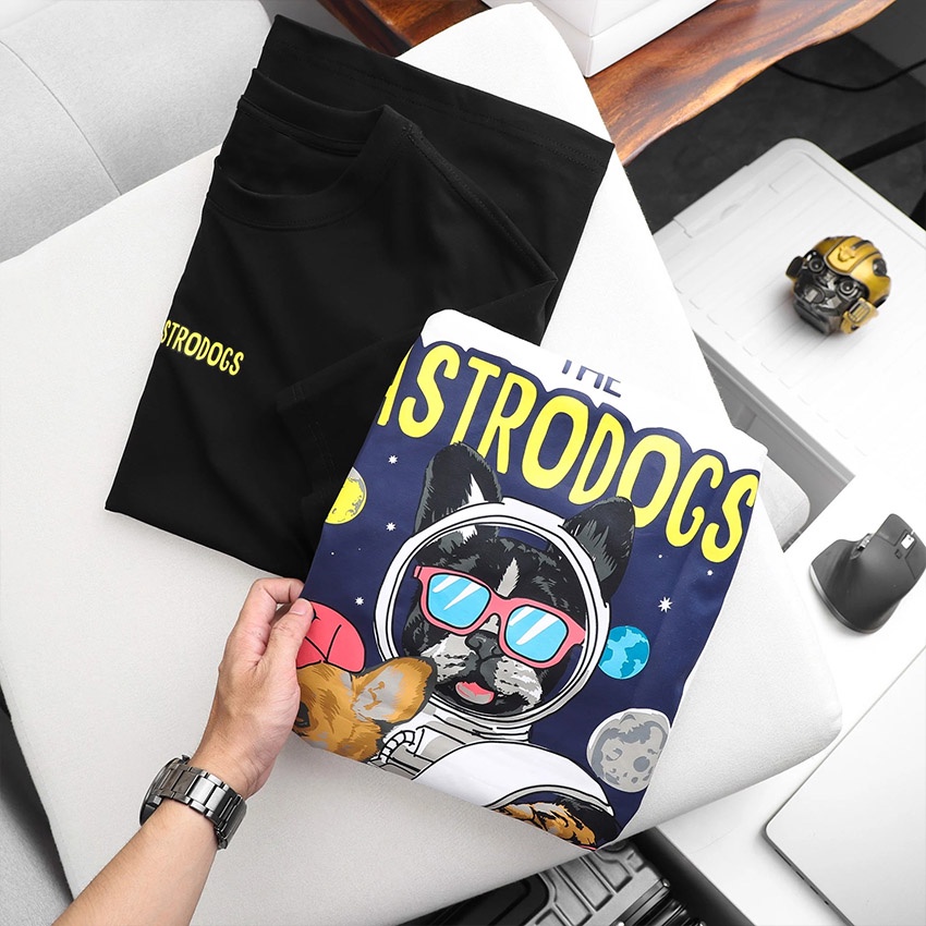 Áo thun in hình BEEBEE the astrodogs-TASD001 100% COTTON | BigBuy360 - bigbuy360.vn