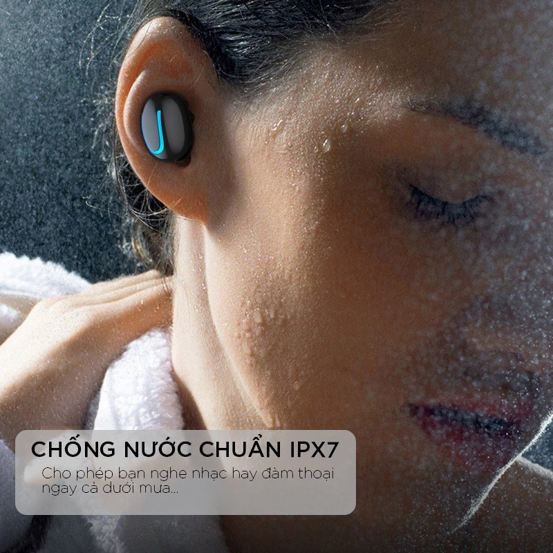 (CAO CẤP) Tai Nghe Bluetooth Không Dây HBQ-TWS -Chống Nước IPX7-Nghe 90h-Tích Hợp Micro-Tự Động Kết Nối-Nhỏ gọn -dc3435