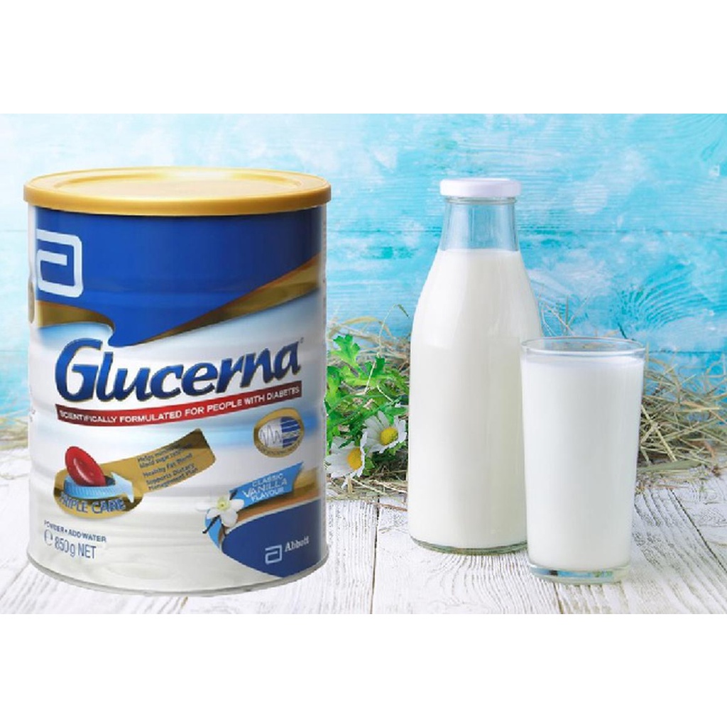 Sữa bột dành cho người bị tiểu đường Glucerna Úc hộp 850G (Date Mới 2023) hương Vanilla chính hãng giá tốt