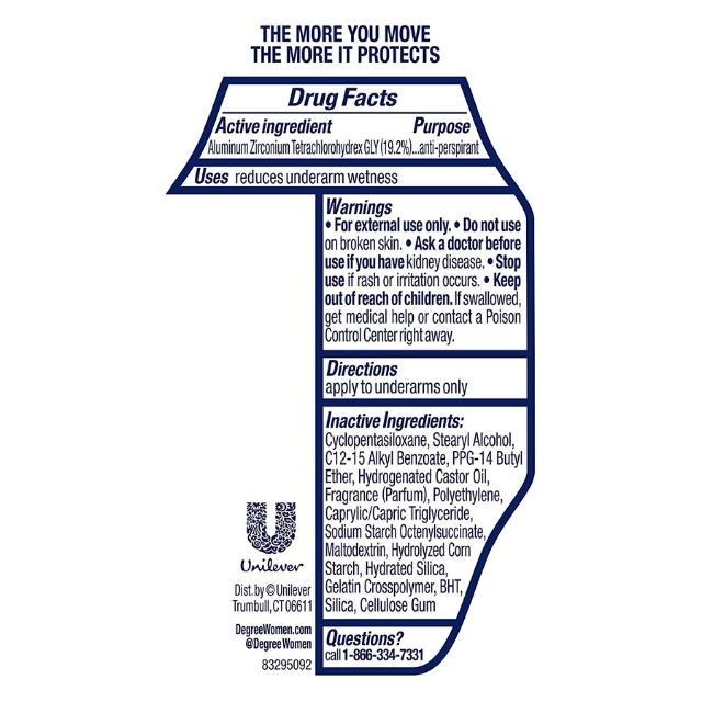 Lăn Khử Mùi DEGREE Nữ, Dạng Sáp,74g, sáp trắng, dòng lăn nách ngăn mồ hôi hiệu quả suốt 48h , không vàng áo,  - Az9193