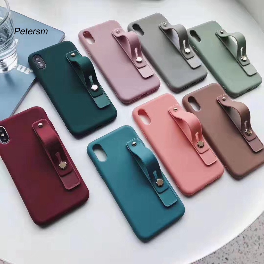 Dây đỡ đeo tay màu kẹo silicon cho điện thoại
