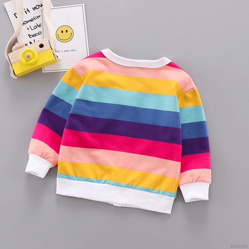 Áo khoác cardigan phối sọc đủ màu mùa thu đông cho bé