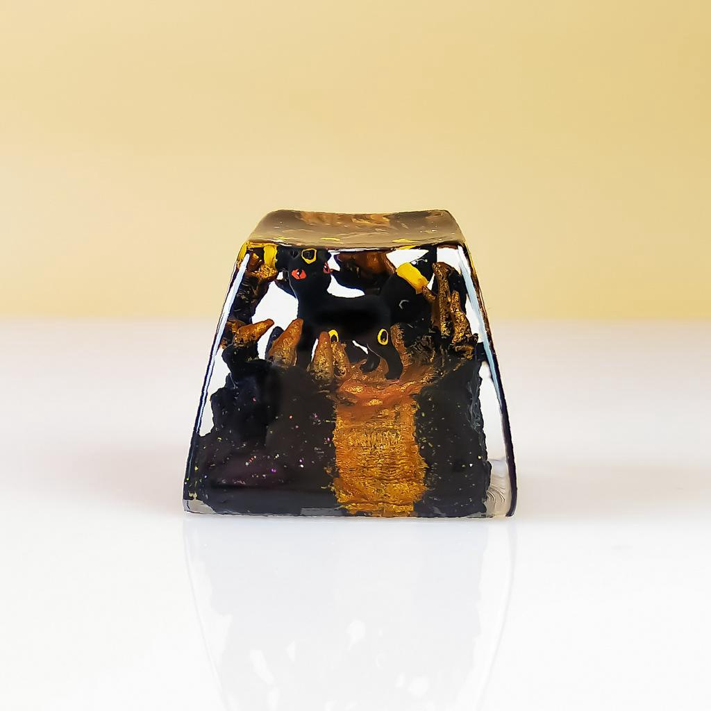 Nút bàn phím Pokemon, nút bàn phím Umbreon , Bàn phím nhân vật hoạt hình - Umbreon keycap, POKÉMON Artisan Keycap