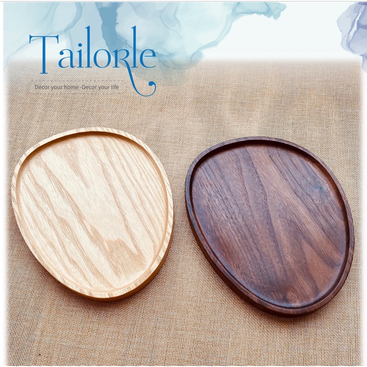 Khay gỗ decor, khay gỗ hình trám hình xoài cách điệu gỗ Tần bì, Óc chó dùng để chụp ảnh