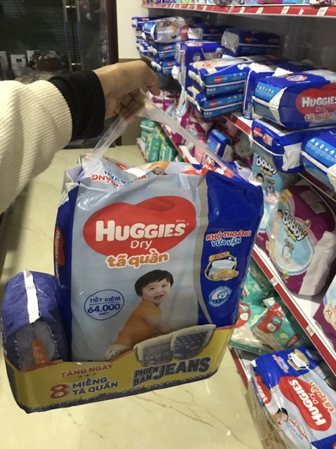 Tã quần huggies size L 68 miếng tặng 8 miếng tã quần