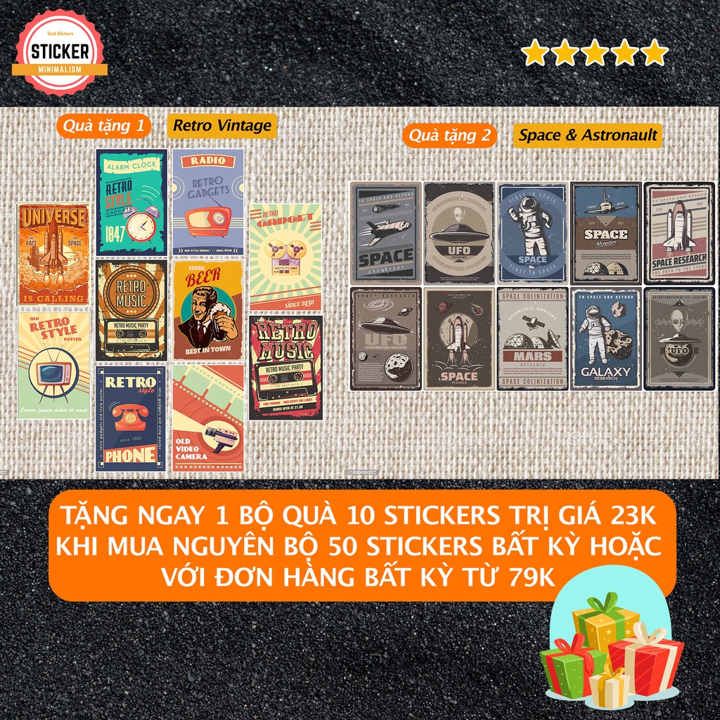 Sticker Local Brand chống nước dán laptop, điện thoại, đàn guitar, mũ bảo hiểm, vali, xe máy