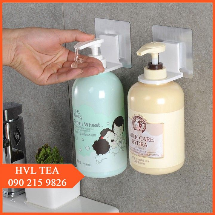 Móc treo chai dầu gội sữa tắm dán tường thông minh, giá treo, HVL TEA (TDG01)