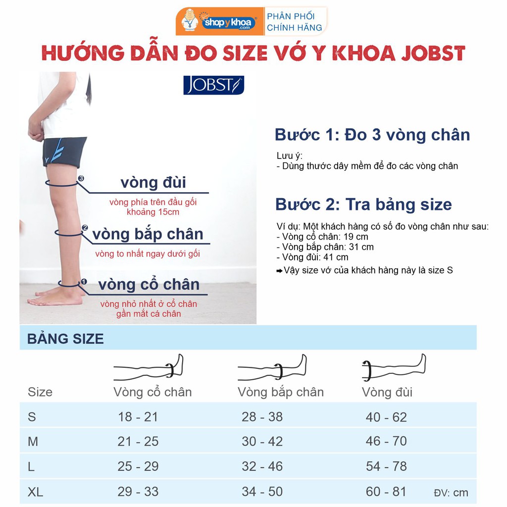 Vớ Y Khoa JOBST Relief - Màu Da, Hở Ngón, Suy Giãn Tĩnh Mạch, Áp Lực 20-30mmHg