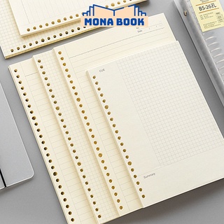 Ruột sổ còng cao cấp a5 b5 a4, giấy refill sổ còng binder monabook