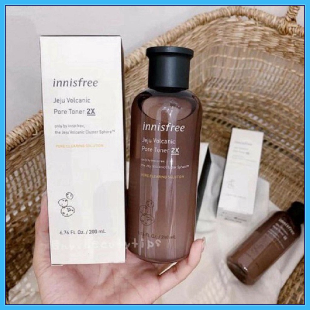 Nước hoa hồng tro núi lửa Innisfree Jeju Volcanic Pore Toner 2X 200ml