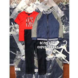 Bộ 3 món bé trai bomber blue nautica