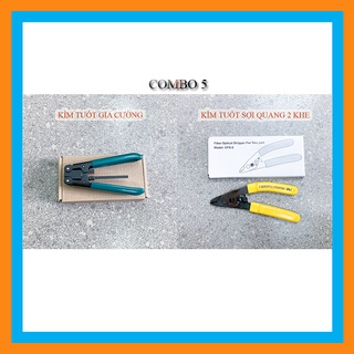 Combo 5: Bộ dụng cụ: Kìm tuốt gia cường + Kìm tuốt sợi quang 2 lỗ