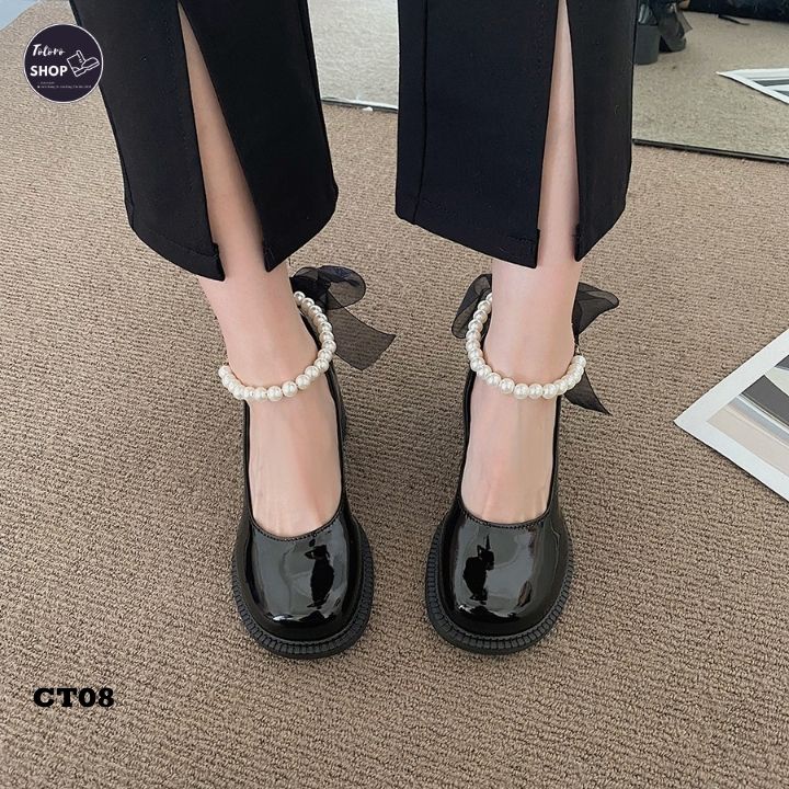 [Hàng Sẵn] [Ảnh Thật] [Freeship] Giày Lolita Búp Bê Nữ Phong Cách Nhật Bản Hot Trend Marry Jane Đế Cao 6cm - CT08