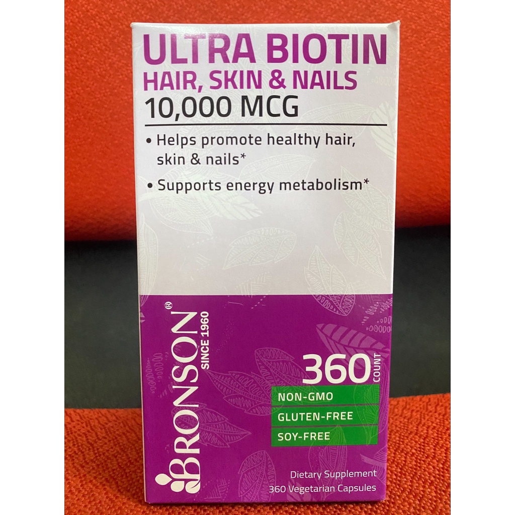 Ultra biotin bronson biotin 10000 mcg 360 viên viên uống mọc tóc đẹp da - ảnh sản phẩm 2