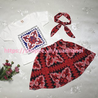 Váy bé gái thổ cẩm mẫu