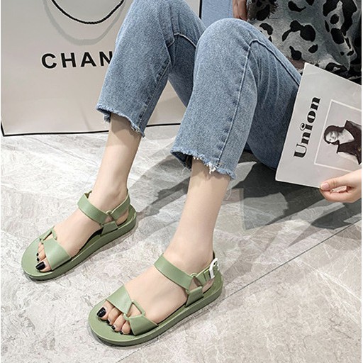 [Mã BYUCFRONT giảm 5K đơn 50K ] Giày Sandals nữ Thiết kế tam giác, Sandal nữ cao su dẻo, 2021 mẫu mới (LX2003-2)