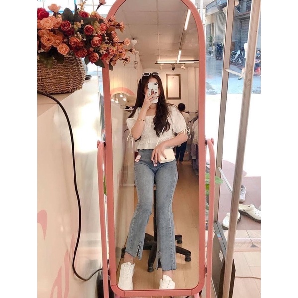 QUẦN BÒ JEANS ỐNG LOE XẺ GẤU | BigBuy360 - bigbuy360.vn