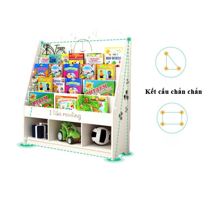 [SIÊU XINH] Kệ sách hình gấu kết hợp kệ đồ chơi nhiều ngăn họa tiết dễ thương, đẹp mắt TXT-09 | BigBuy360 - bigbuy360.vn
