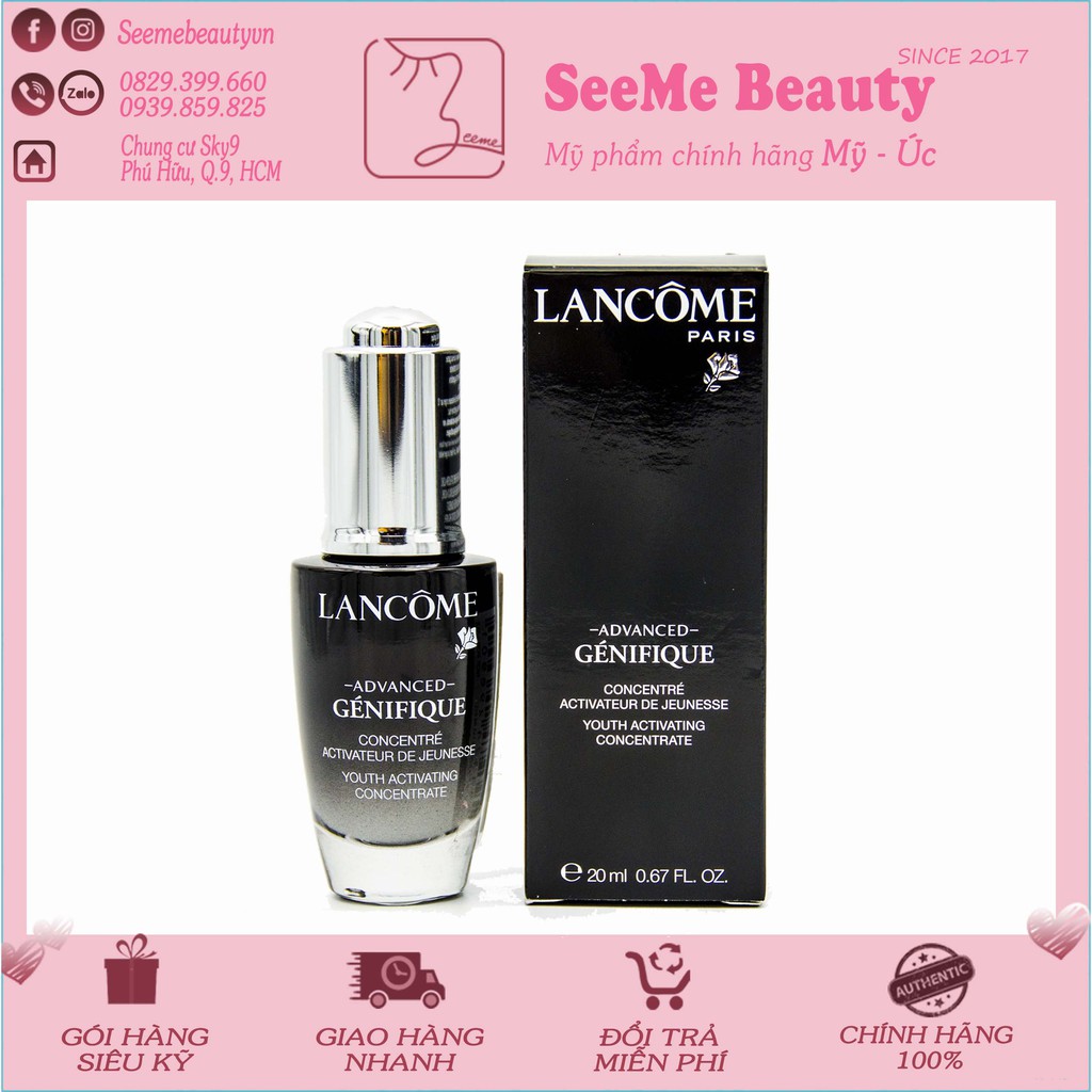 [SẴN, BILL MỸ] Tinh Chất Lancome Genifique Youth Activating Concentrate 20 ml / 8 ml [SeeMe Beauty]