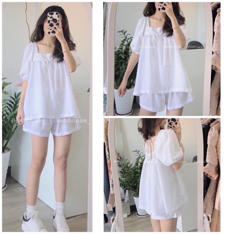 Set Đồ MARCH MALLOW SET thiết kế độc đáo tiểu thư style ullzang form babydoll