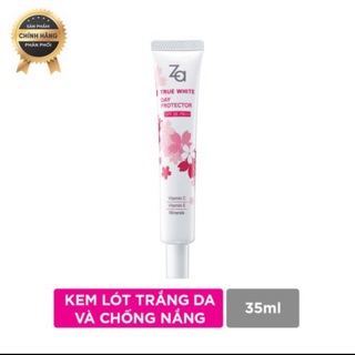 Kem lót chống nắng dưỡng trắng da ban ngày SPF26 PA++ Za True White Day Protector 35ml
