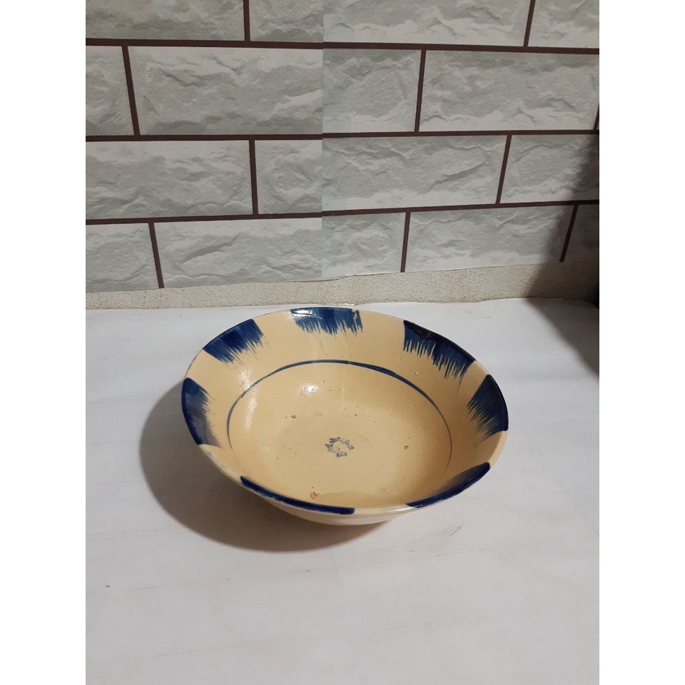 Tô tượng phết xanh lớn 20 x 7 cm